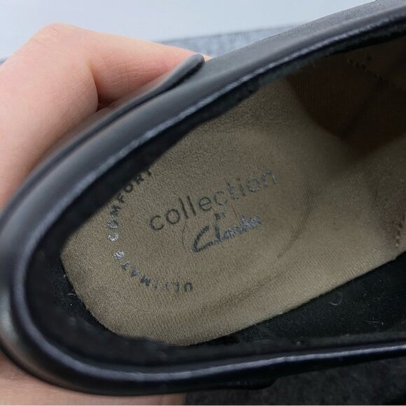 Clarks Womens Sharon Noel Black Leather Lace Up Loafer Women’s Size US 8 - Picture 9 of 11